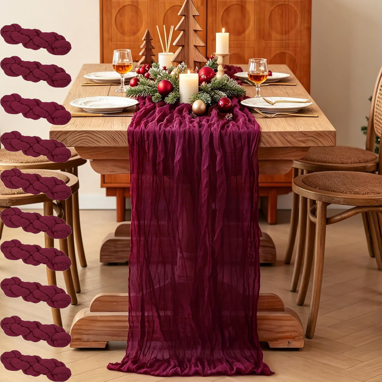 Wedding Ceremony Supply - 10 قطع من مفارش الطاولة المصنوعة