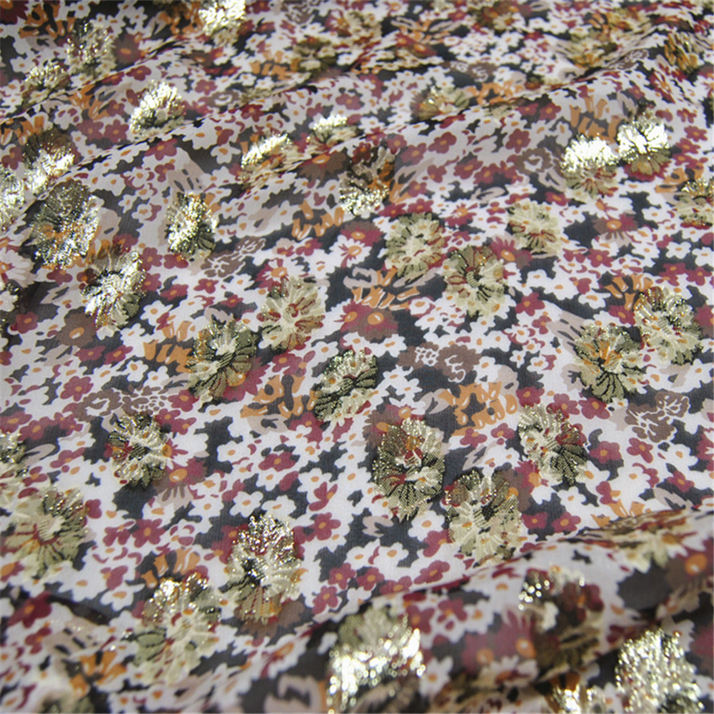 Good Floral & Wedding Decor Supply - قماش حرير لامع أنيق بنقشة زهور