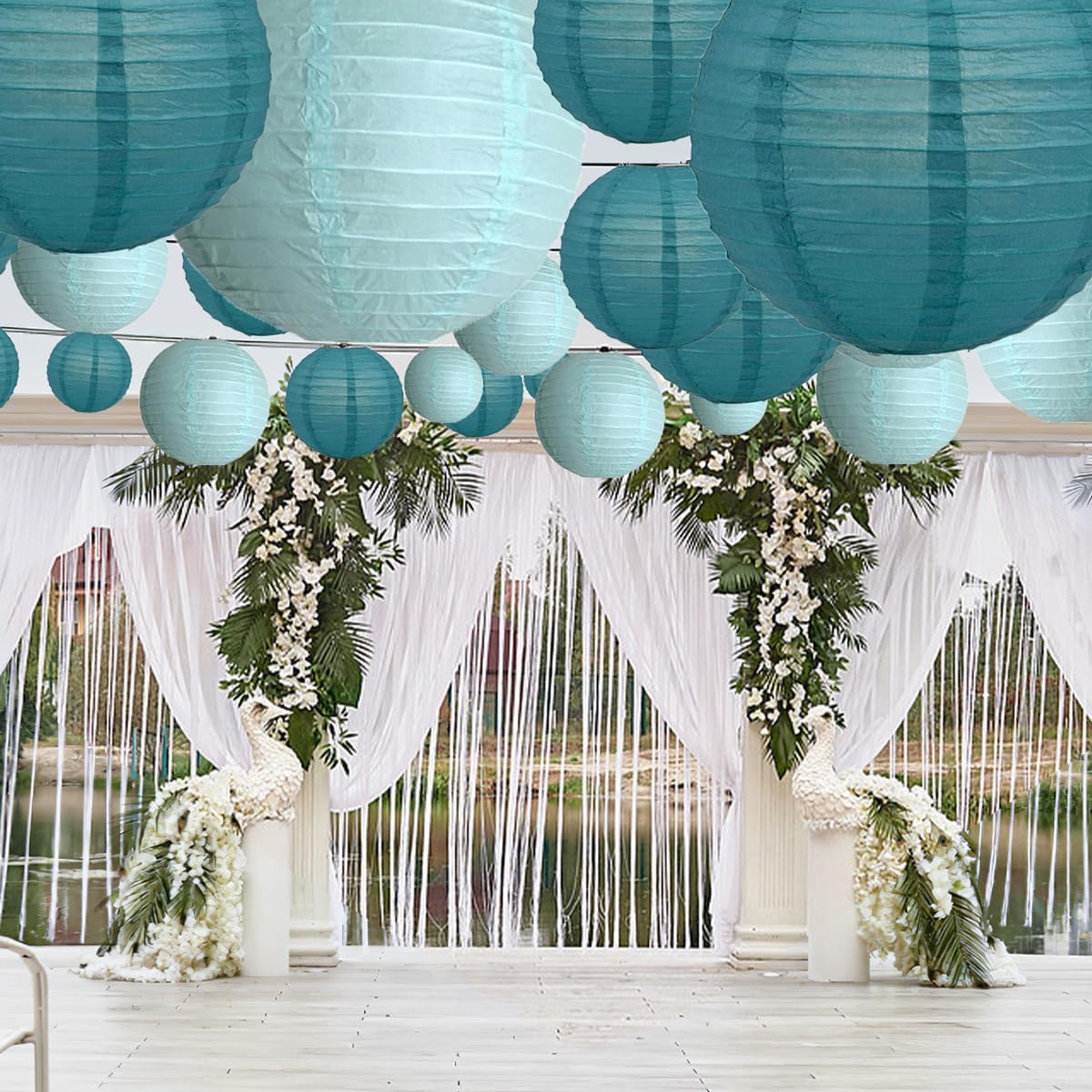 20 قطعة من الفوانيس الورقية ال - مراجعة Wedding Ceremony Supply وسعره